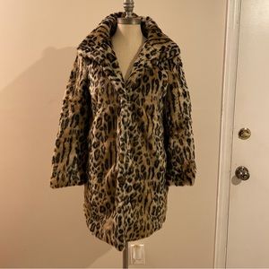 Cheetah Faux Fur Coat